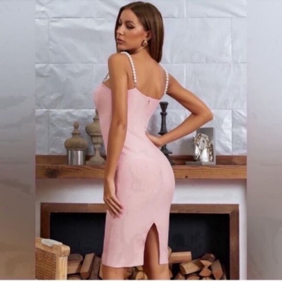 New Pearls Straps Split Hem Dress size XS - Picture 11 of 14